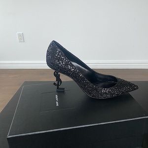 Black Glitter YSL Opyum heel 85mm size 40